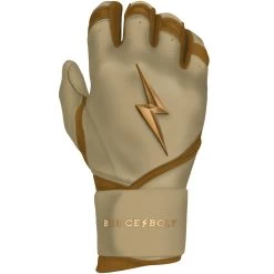 Bruce Bolt PREMIUM PRO Gold Series Batting Gloves: Long Cuff -BatPower Deals Sales LC GLD RIGHT