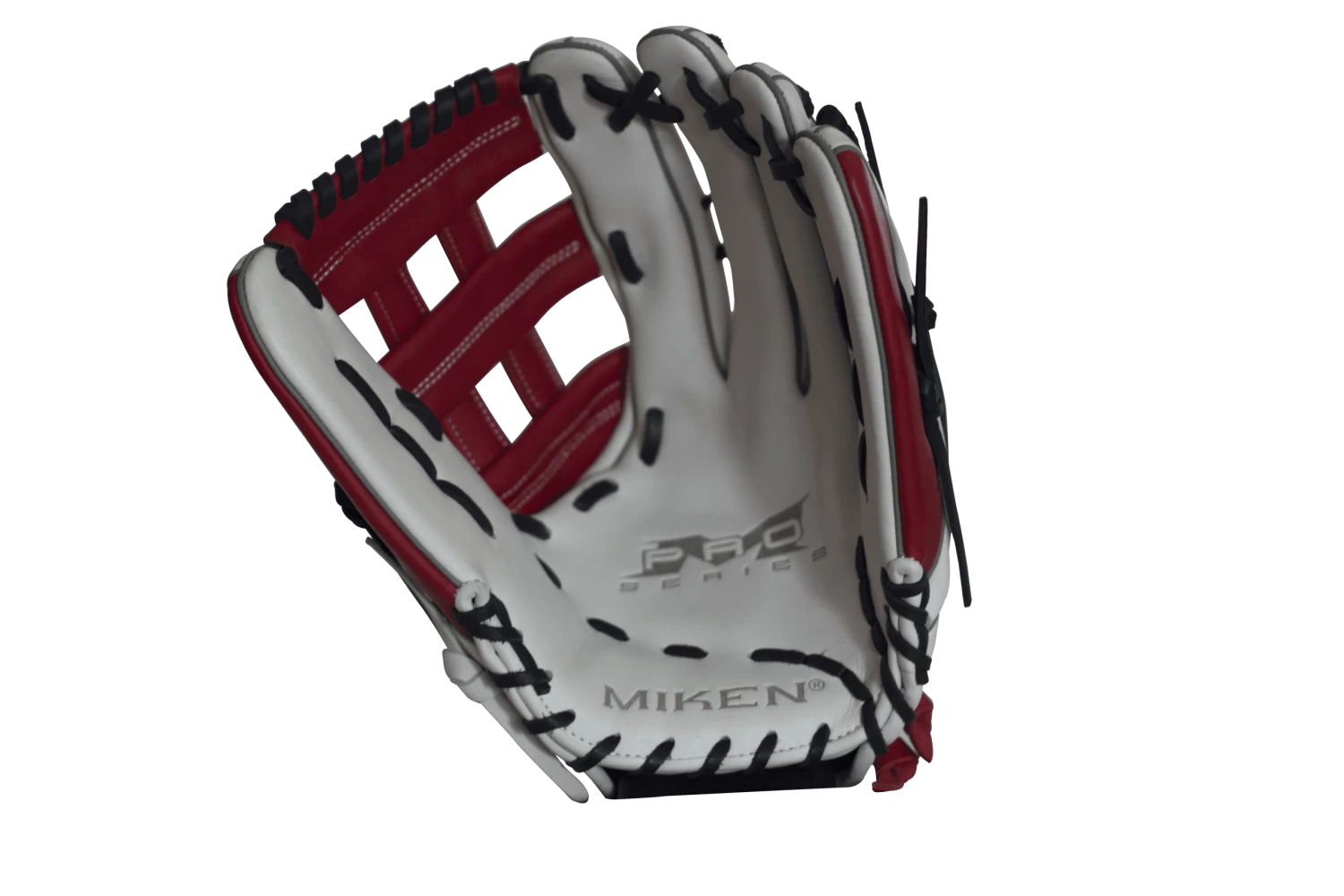 Miken Pro Series 13.5″ Slow Pitch Fielding Glove – White/Scarlet/Navy: PRO135WSN 3 Miken Pro Series 13.5″ Slow Pitch Fielding Glove – White/Scarlet/Navy: PRO135WSN - Image 3