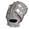 Miken Pro Series 13.5" Slow Pitch Fielding Glove - White/Scarlet: PRO135WS