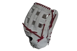 Miken Pro Series 13.5" Slow Pitch Fielding Glove - White/Scarlet: PRO135WS 7 Miken Pro Series 13.5" Slow Pitch Fielding Glove - White/Scarlet: PRO135WS -BatPower Deals Sales PRO135WS SIDE 1