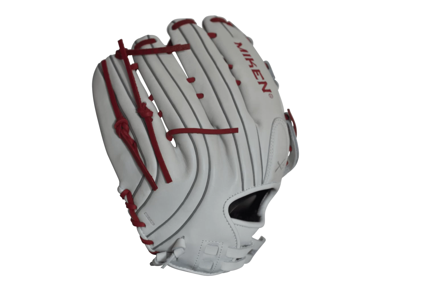 Miken Pro Series 13.5" Slow Pitch Fielding Glove - White/Scarlet: PRO135WS 2 Miken Pro Series 13.5" Slow Pitch Fielding Glove - White/Scarlet: PRO135WS - Image 2