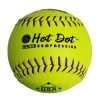 Worth 12" ASA Hot Dot Slowpitch Softballs (Dozen): AHD12CY