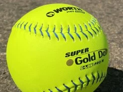 Worth 12" Super Gold Dot PRO M USSSA Slowpitch Softballs (Dozen): UM12CY -BatPower Deals Sales PhotoMar11 121056PM