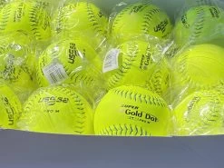 Worth 12" Super Gold Dot PRO M USSSA Slowpitch Softballs (Dozen): UM12CY -BatPower Deals Sales PhotoMar11 121104PM