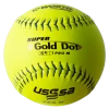 Worth 12" Super Gold Dot PRO M USSSA Slowpitch Softballs (Dozen): UM12CY