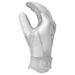 Bruce Bolt PREMIUM PRO Chrome Series Short Cuff Batting Gloves: White -BatPower Deals Sales SC CHRW SIDE
