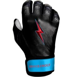 Bruce Bolt PREMIUM PRO BRINSON Series Short Cuff Batting Gloves: Black -BatPower Deals Sales SC LBB RIGHT