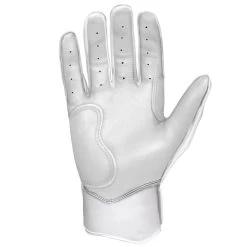 Bruce Bolt PREMIUM PRO BRINSON Series Short Cuff Batting Gloves: White -BatPower Deals Sales SC LBW PALM