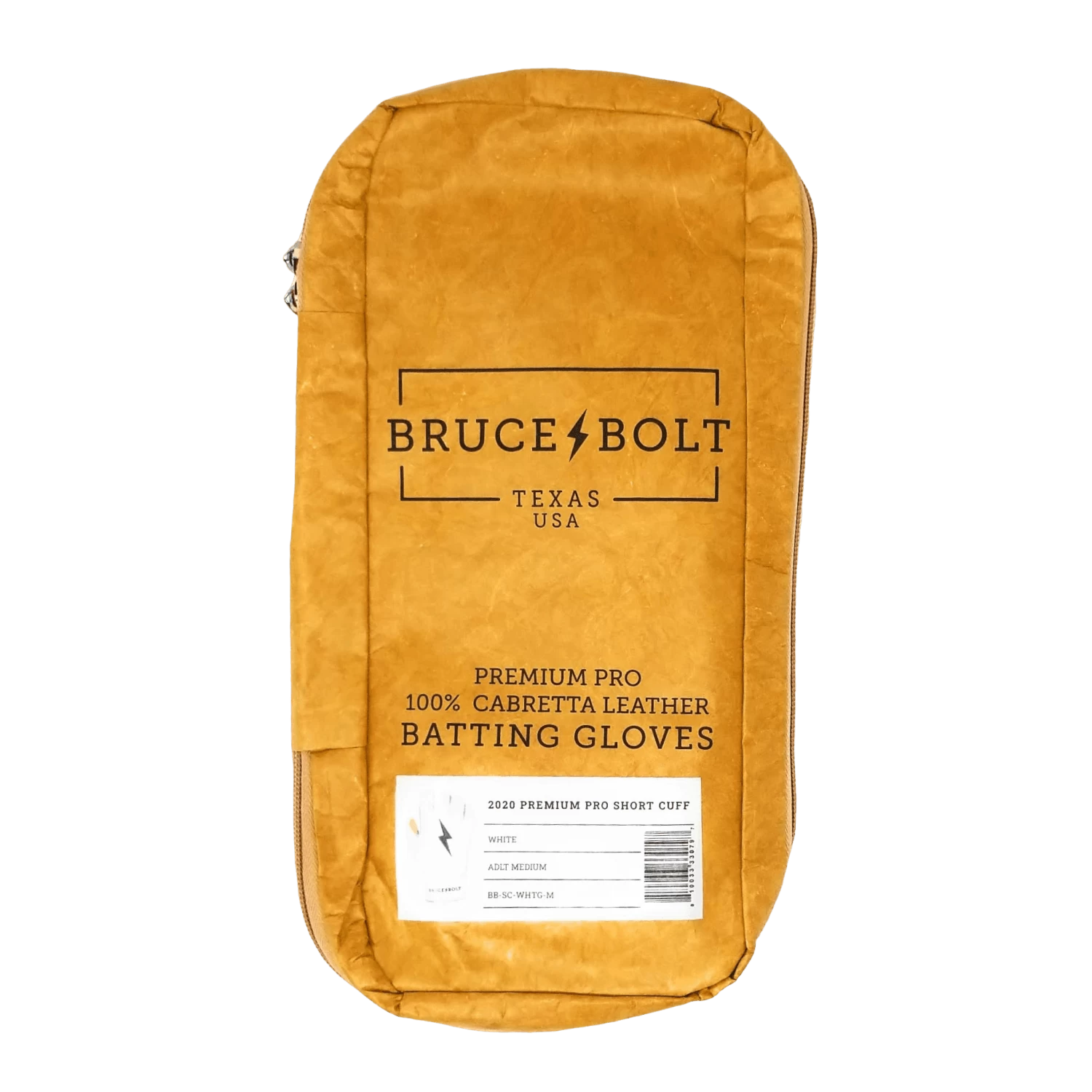 Bruce Bolt PREMIUM PRO Short Cuff Batting Gloves: White 7 Bruce Bolt PREMIUM PRO Short Cuff Batting Gloves: White - Image 7