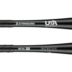 StringKing Metal PRO (-10) USA Baseball Bat: SKUSMP10 -BatPower Deals Sales StringKing Baseball Metal Pro USABat Bat 28 Inch Close Up base 2x