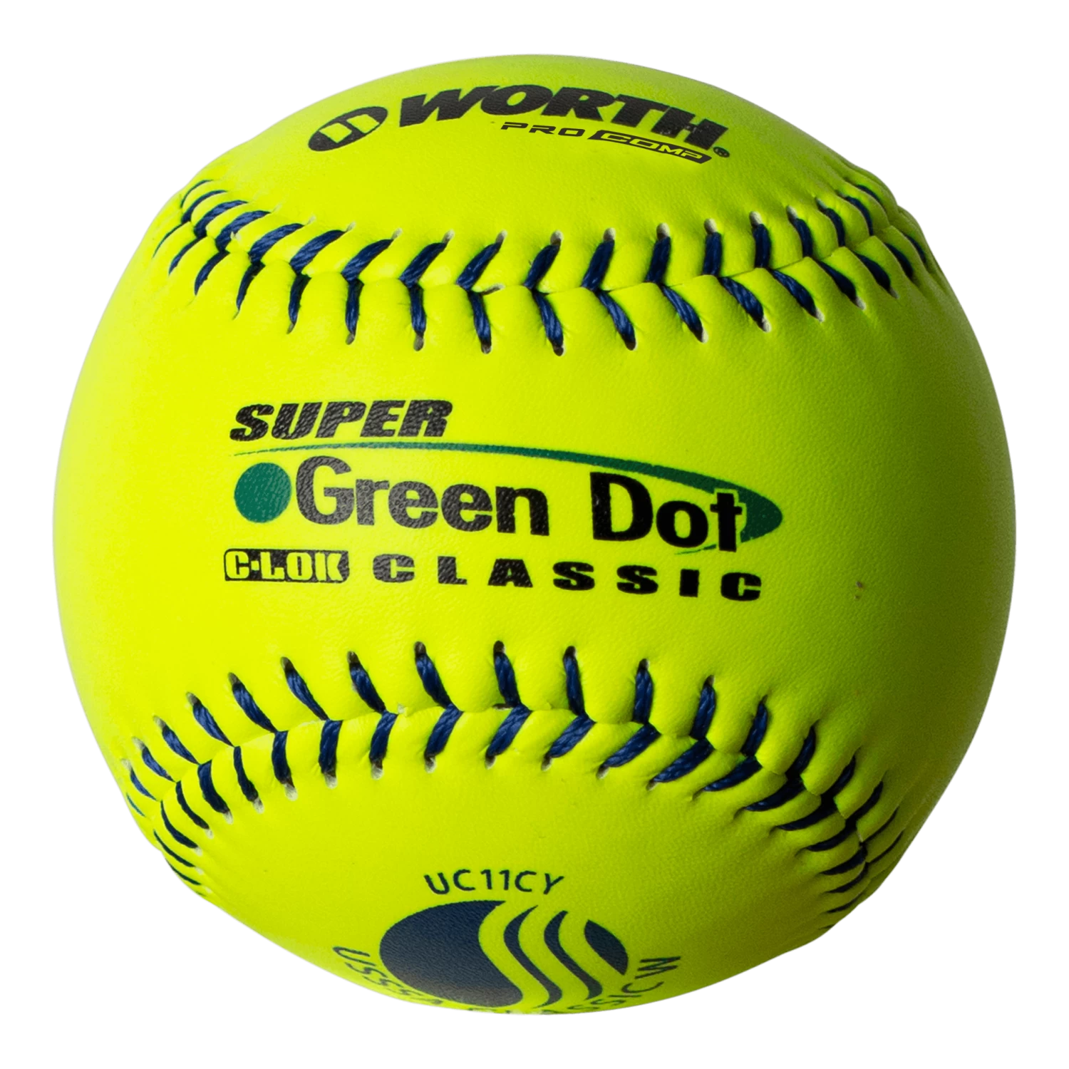 Worth 11" USSSA Super Green Dot Classic W Composite Softballs (Dozen): UC11CY 1 Worth 11" USSSA Super Green Dot Classic W Composite Softballs (Dozen): UC11CY