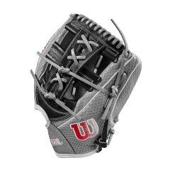 2023 Wilson A2000 FP75SS 11.75" Infield Fastpitch Glove: WBW1009911175 -BatPower Deals Sales WBW100991 2 A2000 FP FP75SS 1175 GreySnakeSS Black Red