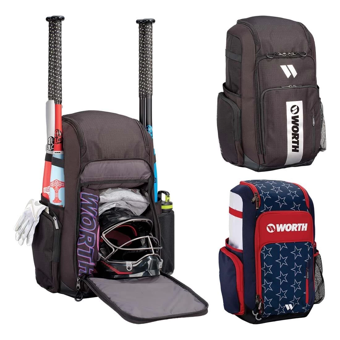Worth Pro Slowpitch Backpack: WBA004 1 Worth Pro Slowpitch Backpack: WBA004