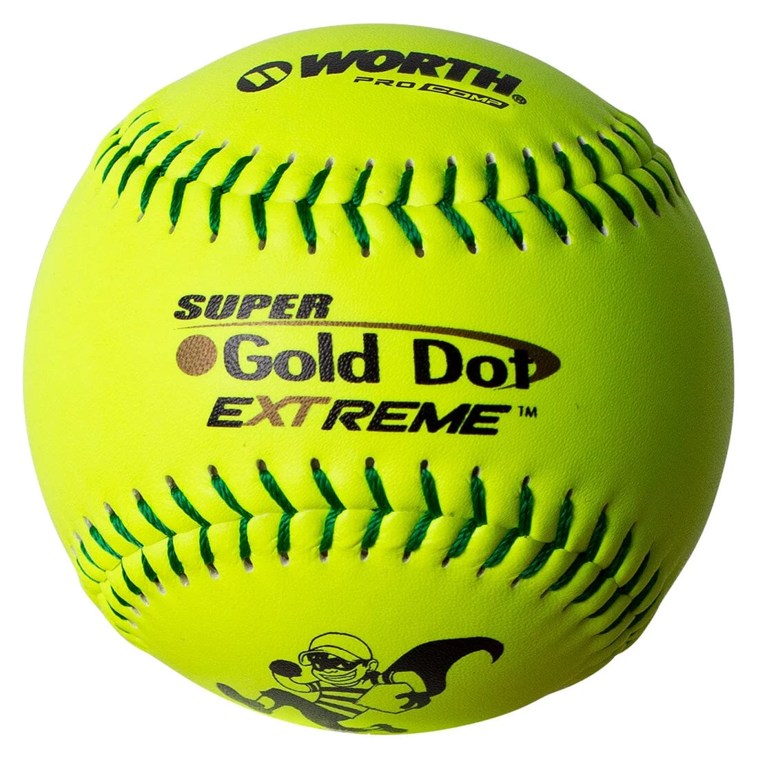 Worth 12" Super Gold Dot ISA Slowpitch Softballs (Dozen): IS44CY 1 Worth 12" Super Gold Dot ISA Slowpitch Softballs (Dozen): IS44CY