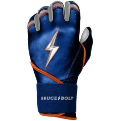 Bruce Bolt PREMIUM PRO NIMMO Long Cuff Batting Gloves: Mets Blue -BatPower Deals Sales premium pro nimmo series long cuff batting gloves blue gloves brucebolt 261498