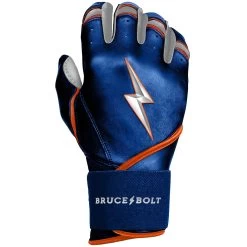 Bruce Bolt PREMIUM PRO NIMMO Long Cuff Batting Gloves: Mets Blue -BatPower Deals Sales premium pro nimmo series long cuff batting gloves blue gloves brucebolt 426818